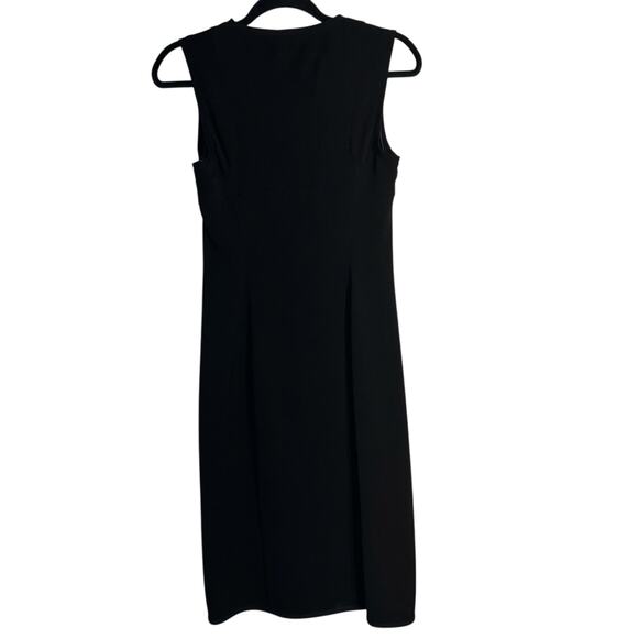 Narciso Rodriguez Black Wool-Cotton Sleeveless Sheath Dress Made in Italy, Sz 4 - Picture 3 of 9